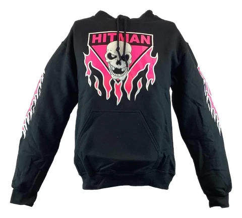 Bret Hitman Hart Black Pink Pullover Hoody Sweatshirt New Cover