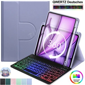 Beleuchtet Tastatur Hülle Mit Stifthalter für iPad 11/10/9/8/7th Air 6/M3 Pro 11 - Bild 1 von 75