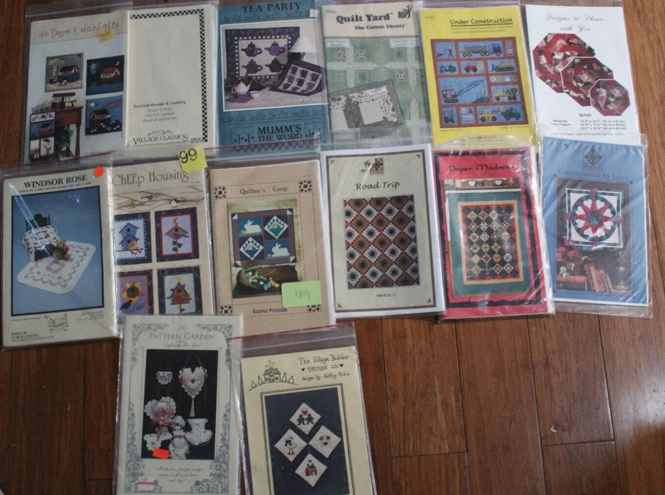 Patrones de costura de fiesta de té y más de edredón y patio- Lote de 14 Foto 1 de 1