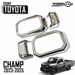 Fit Toyota Pair LR Cover Front Head Light Lamp Chrome For Hilux Champ 24-25 - Picture 1 of 8