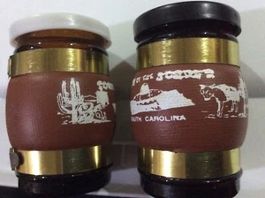 Vintage South of the Border Glass Salt & Pepper Tourist Souvenir S. Carolina - Picture 1 of 5