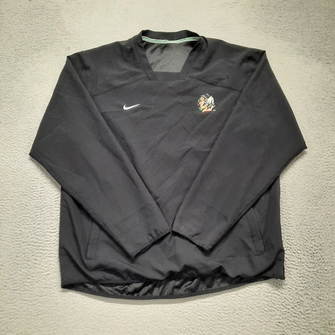 Nike Fighting Sioux North Dakota UND Jacket Men's XL Black Windbreaker Hockey Cover
