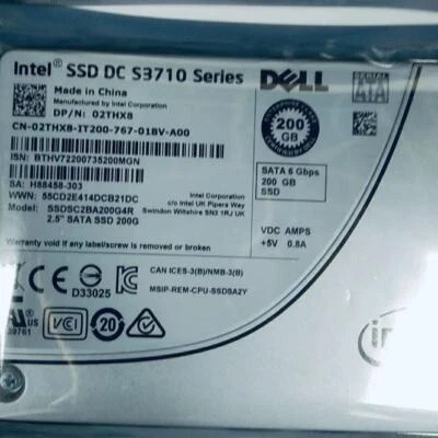 200GB Intel DC  S3710 Series SSD MLC SATA III 2.5" 200GB SSDSC2BA200G4R DELL - Image 1 of 2