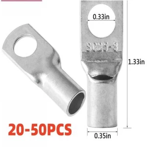 Battery Copper Ring Lugs Gauge 4 AWG 5/16" Wire Connectors Crimp Terminals 50X - Picture 1 of 8