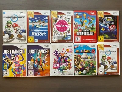 Nintendo Wii Spiele Auswahl New Super Mario Bros, Mario Kart, Wii Party, Party 8 - Bild 1 von 2