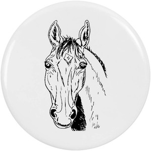 'Horse Head' Button Pin Badges (BB017247)