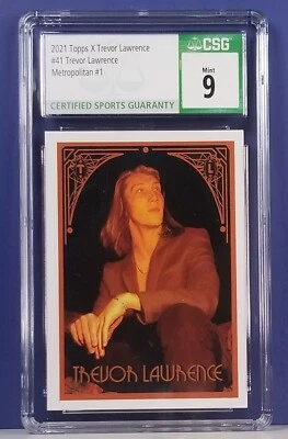 2021 Topps X TREVOR LAWRENCE Metropolitan #1 RC Graded CSG 9 - Image 1 of 2