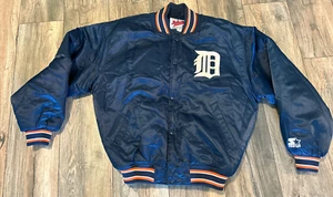 Vintage 90’s Starter Diamond Collection Detroit Tigers MLB Satin Jacket Men’s M - Bild 1 von 16
