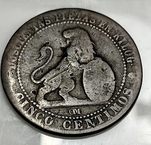 Spain 1 Centimo Prov. Government 1870 OM - Picture 1 of 5