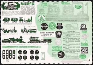Vintage placemat CABOOSE RESTAURANT Cotton Belt Route Seaboard Seaside Park NJ - Picture 1 of 2