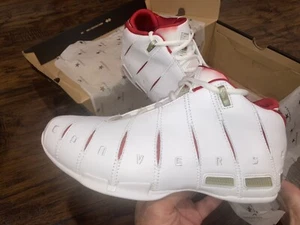 Vintage DS Converse Wade Mid Size 9 White Red - Picture 1 of 13
