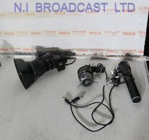 Canon high definition hj22e x 7.6 iase   broadcast lens + focus and zoom remotes