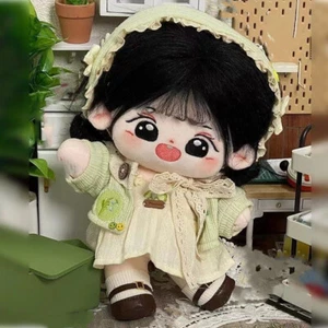 Cute For Girls 20cm Plush Doll Stuffed Toy Coats Hairband Slip Dress Clothes Set - Picture 1 of 5