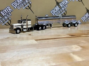 Dcp 1/64 Peterbilt 379 Flat Top Walker Milk Tanker Trailer Semi Truck Farm Toy - Picture 1 of 12