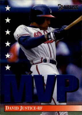 1994 Donruss MVPs #1 David Justice - NM-MT - Image 1 of 2