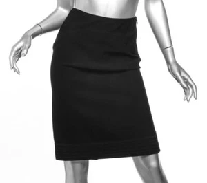 Gonna body donna ALAIA nera fascia elasticizzata al ginocchio a matita S nuova $2220 - Foto 1 di 5