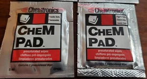 NEW Qty 25 Chemtronics Chem Pad Chempad Presaturated Wipes CP400 - Picture 1 of 3