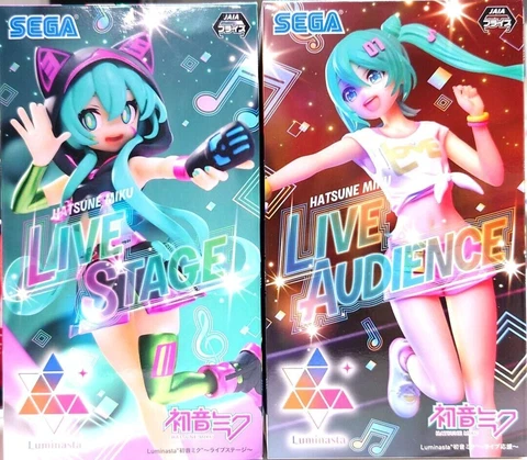 Hatsune Miku Figure Set of 2 Luminasta Live Stage Live Audience SEGA Authentic Cover