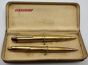 Vintage Eversharp Skyline Fountain Pen & Pencil 14k Nib Original Box - Picture 1 of 10