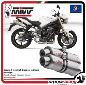 Mivv pair of exhausts GP approved titanium Triumph Street Triple 2007-2012 - Foto 1 di 10