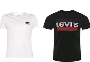 Levi's Men's 2-Pack Medium Crewneck Graphic Tee T-ShirtSlim Fit - Picture 1 of 13