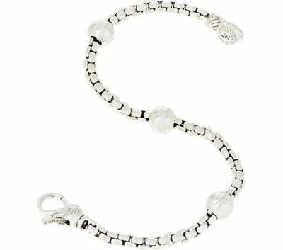 "Brazalete de cadena QVC JAI de John Hardy Sterling Station 3,7 mm pequeño 6-3/4""" Foto 1 de 3