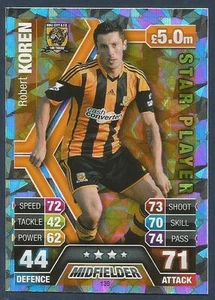 TOPPS MATCH ATTAX 2013-14- #139-HULL/SLOVENIA-WBA-ROBERT KOREN-STSR PLAYER-FOIL - Picture 1 of 1