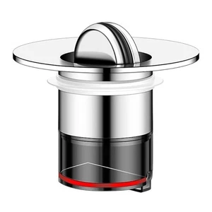 Stainless Steels Basins Plug With ABS Filter Anti Clogging Deodorant Cores - Picture 1 of 8