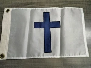 NOS 1960er Commodore Boot Yacht Segelflotte Kaplan Flagge ~ Kreuz 10" x 16" - Bild 1 von 5