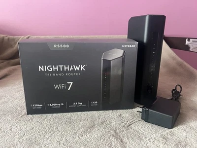 NETGEAR Nighthawk RS500 WiFi 7 Router BE12000 Tri-Band Barely Used Open Box - Image 1 of 2