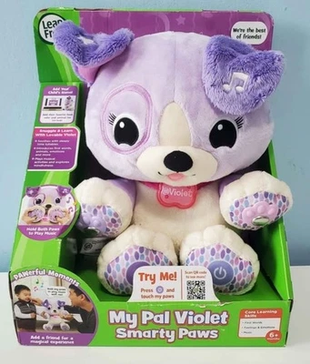 LeapFrog My Pal Violet Smarty Paws Interactive Plush Dog 6 Musical Talking NIB - Image 1 of 2