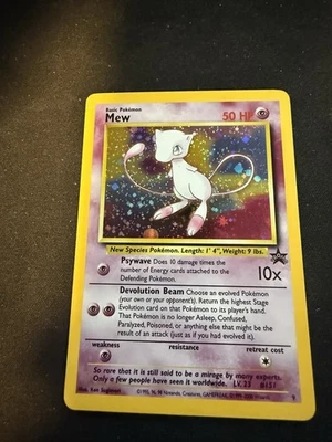 Mew Holo SWIRL 黑星促销 # 9 LP+ / 近乎完好- 神奇宝贝 TCG — 第 1/3 张图片