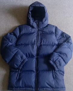Polo Ralph Lauren Steppjacke Jungen XL 18-20 Entendaunen blau Kapuze durchgehender Reißverschluss - Bild 1 von 12
