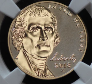 2018 S Jefferson Nickel NGC PF70 Reverse Proof FDOI Mercanti Signed 5¢ Beautiful - Picture 1 of 20