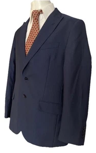 Herren M&S x England Team Jacke Marine Einreiher Reine Wolle Maßgeschneidert - 42" R - Bild 1 von 11