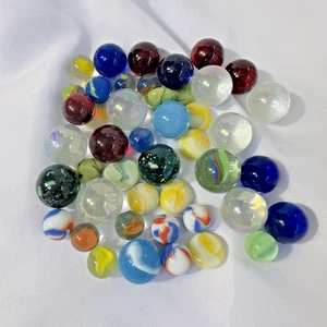 1 libbra di tiratore di biglie vintage maculato occhio di gatto opaco solido UV cobalto vortice - Foto 1 di 15