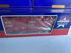 USA Trains R-1423 Frisco Outside Braced Box Car G Scale NIB - Picture 1 of 3