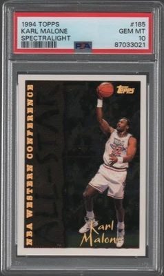 Karl Malone ~ 1994 Topps Spectralight #185 ~ PSA 10 ~ ¡POP 2!! Foto 1 de 2