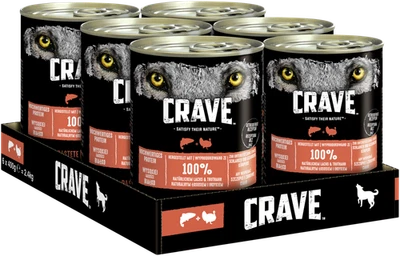 6x400g Crave Hundefutter Nassfutter Dose mit Lachs & Truthahn - Bild 1 von 4