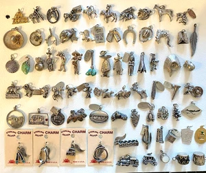 Dije vintage Western Cowboys relleno de plata esterlina y oro elección - Imagen 1 de 17