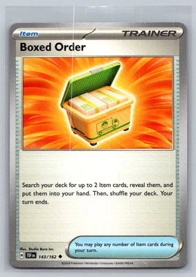 Boxed Order #143/162 SV05: Temporal Forces Uncommon - Pokemon Cards E48 - Image 1 of 2