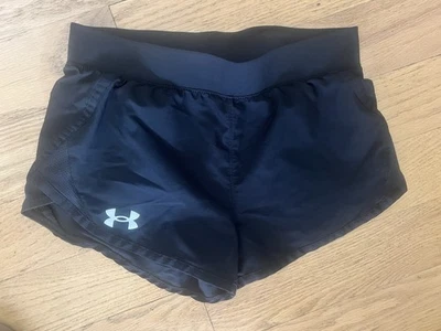 Under Armour Shorts Girls Athletic Sporty Black Running Youth Medium - Image 1 of 2