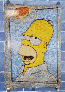The Simpsons | Signed poster |  Homer Simpson Photomosaics, Matt Groening - Picture 1 of 1