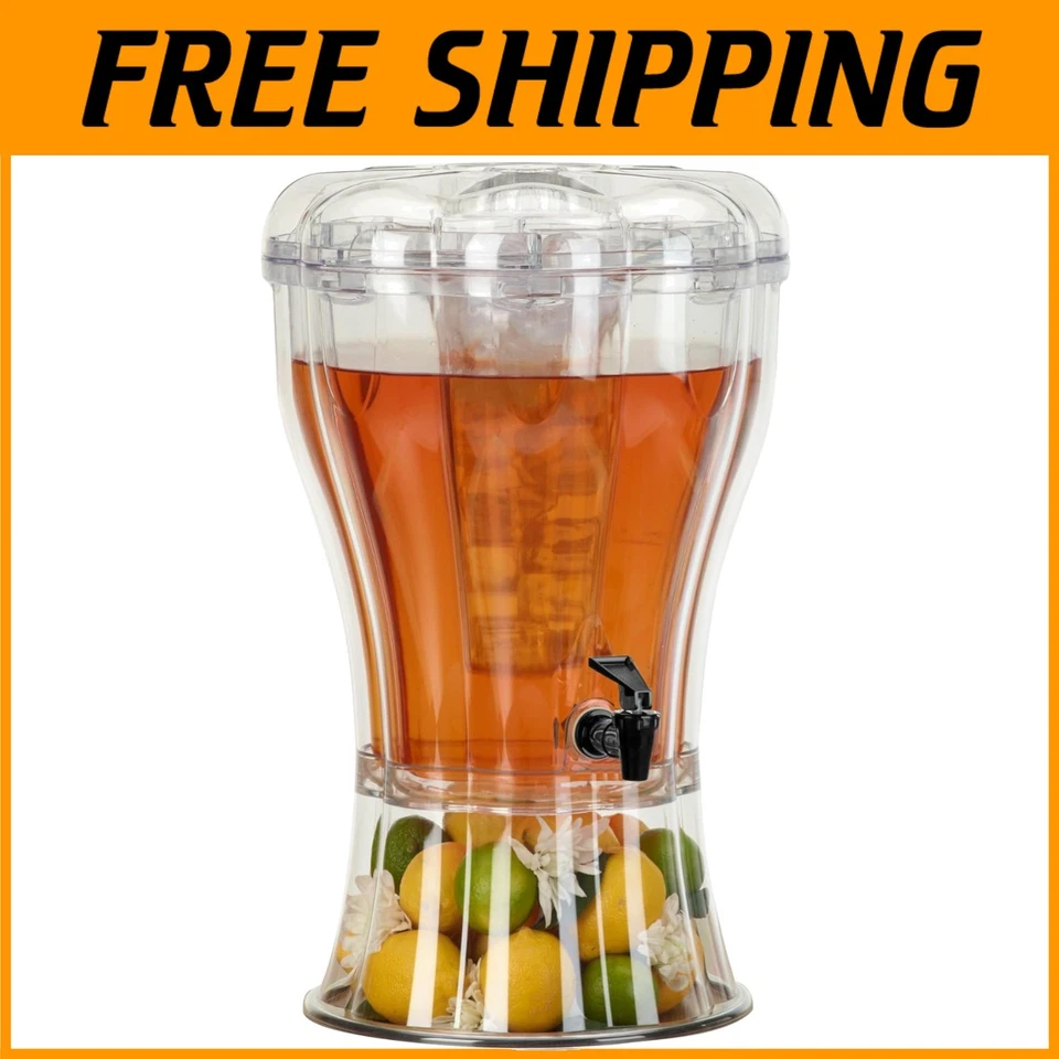 Buddeez Unbreakable 3 1/2 Gallon Beverage Dispenser With Removable Ice Cone
