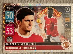Match Attax Champions League 21/22 Master Apprentice 417 Maguire Tuanzebe - Picture 1 of 1