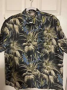 Vintage Structure Aloha Hawaiian Cotton/Linen Button-Up Shirt-Size Medium - Picture 1 of 11
