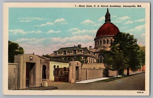 Main Gate U.S. Marineakademie, Annapolis, Maryland Postkarte - Bild 1 von 2