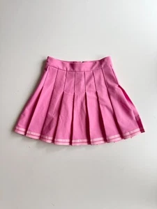 Aritzia SUNDAY BEST Olive Pink Stretch Twill Pleated Micro Mini Skirt, Size 00 - Picture 1 of 14