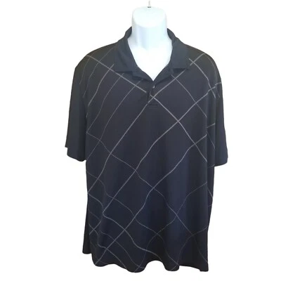 Camisa polo de golf negra de manga corta Izod Golf Classix Elite Cool-FX para hombre talla XXL Foto 1 de 4