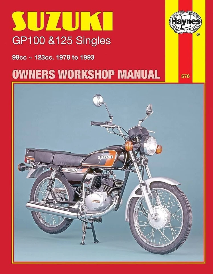1978-1993 Suzuki GP100 GP125 Singles Haynes Manual de Serviço de Reparo Livro 929X - Imagem 1 de 1